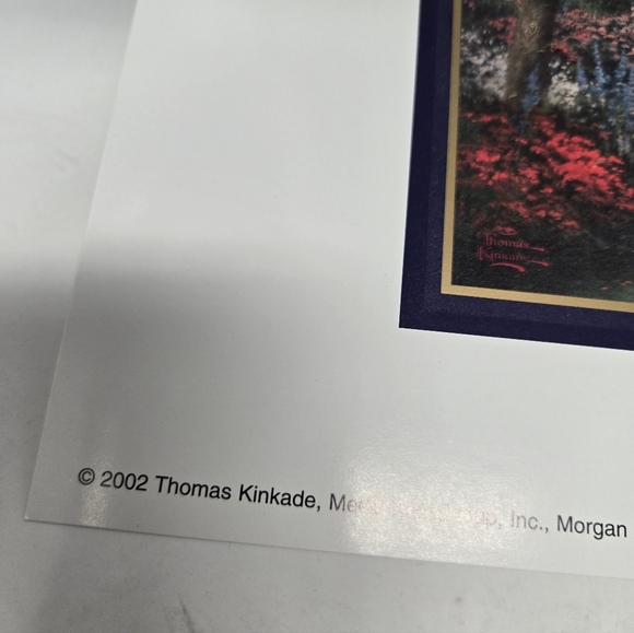 VINTAGE THOMAS KINKADE MATTED COLLECTOR'S PRINT SUNDAY AT APPLE HILL FARMHOUSE - Picture 10 of 14